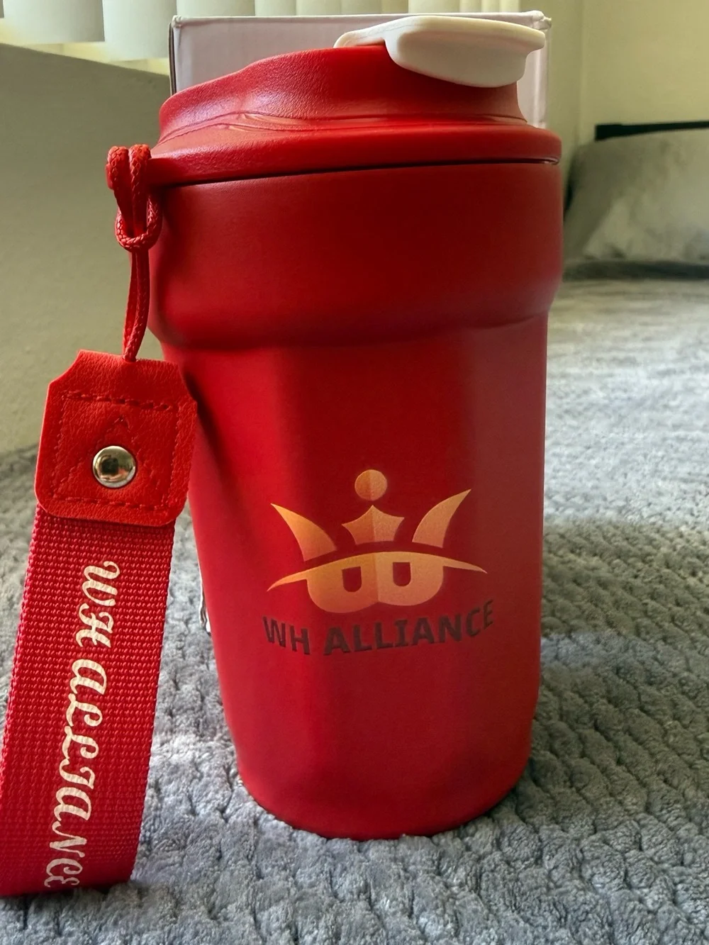 WH Alliance Stainless Steel Coffee Mug with Leak-Proof Lid and Ergonomic Handle